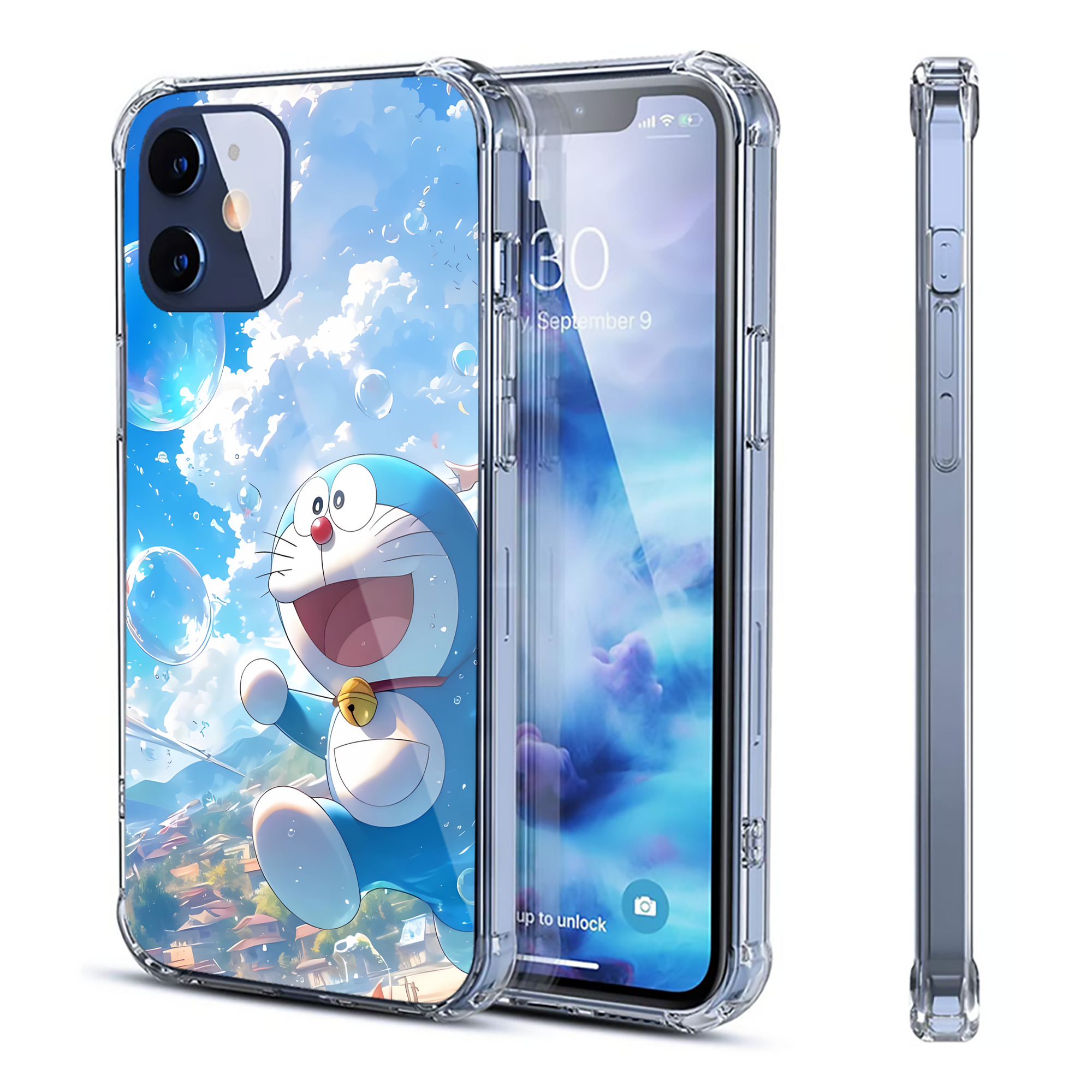（画像用） ドラえもん Doraemon 【iPhone 12シリーズ対応】透明スマホケース（クリアソフトケース）